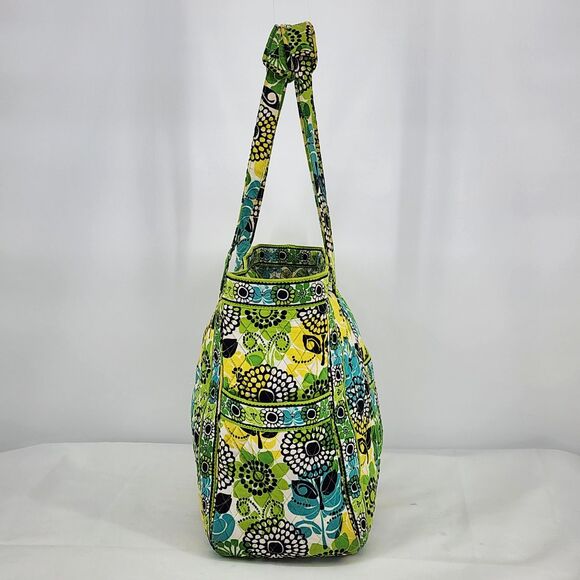 Vera Bradley Retired Limes Up Green Large Weekender Get Going Tote Bag RARE - Picture 4 of 11